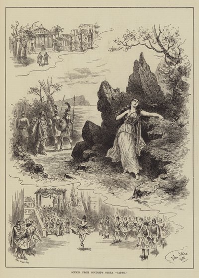 Escenas de la ópera Sapho de Gounod de John Jellicoe